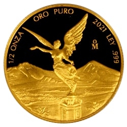 2021 1/2 oz Mexican Gold Libertad Proof Coin - SD Bullion 2021 1/2 oz Mexican Gold Libertad Proof Coin - SD Bullion
