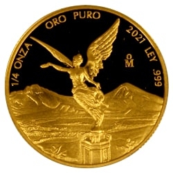2021 1/4 oz Mexican Gold Libertad Proof Coin - SD Bullion 2021 1/4 oz Mexican Gold Libertad Proof Coin - SD Bullion