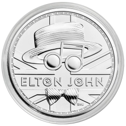 2021 1 oz British Music Legends Elton John Silver Coin