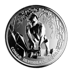 2021 1 oz Congo Silverback Gorilla Silver Coin | Scottsdale Mint 2021 1 oz Congo Silverback Gorilla Silver Coin | Scottsdale Mint