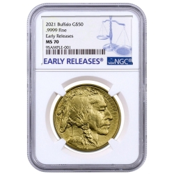 2021 US Gold Buffalo NGC MS-70 Early Release 1 oz Coin