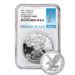 2021 NGC PR-70 First Day of Issue Type 2 American Silver Eagle Proof Coin 2021 NGC PR-70 First Day of Issue Type 2 American Silver Eagle Proof Coin