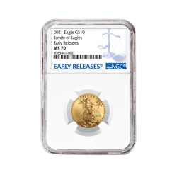 2021 1/4 oz NGC MS-70 ER American Gold Eagle Coin