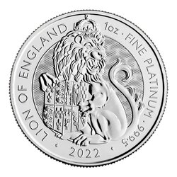 2022 1 oz Tudor Beasts Lion of England Platinum Coin 2022 1 oz Tudor Beasts Lion of England Platinum Coin