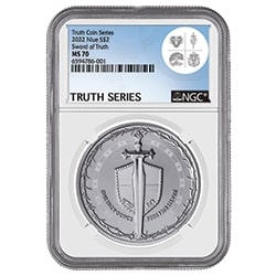 2022 NI Silver Sword of Truth NGC MS-70 1 oz Coin Reverse