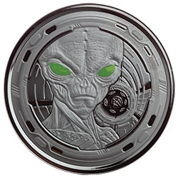 2022 SC Silver Alien Series 1 oz Rhodium Plated Coin 2022 SC Silver Alien Series 1 oz Rhodium Plated Coin