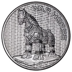 2022 The Awakening Silver 2 oz Round - War Horse - Reverse