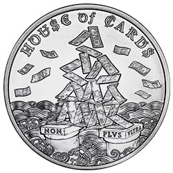 2022 2 oz House of Cards High Relief Silver Round