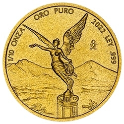 2022 1/10 oz Mexican Gold Libertad Coin (BU) 2022 1/10 oz Mexican Gold Libertad Coin (BU)