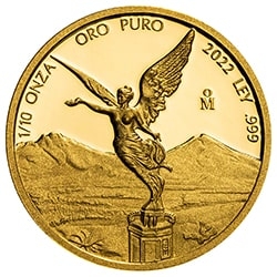 2022 1/10 oz Mexican Gold Libertad Proof Coin 2022 1/10 oz Mexican Gold Libertad Proof Coin