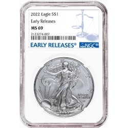 2022 NGC MS-69 Early Release American Silver Eagle Coin 2022 NGC MS-69 Early Release American Silver Eagle Coin