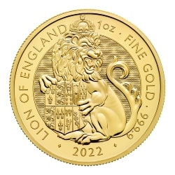 2022 1 oz Tudor Beasts Lion of England Gold Coin