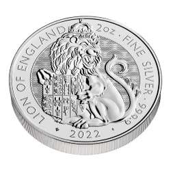 2022 2 oz Tudor Beasts Lion of England Silver Coin