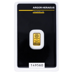 1 Gram Argor-Heraeus Kinebar Gold Bar 1 Gram Argor-Heraeus Kinebar Gold Bar