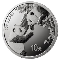 2023 30 Gram Chinese Silver Panda Coin BU