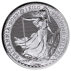 2023 1 Kilo British Silver Britannia Coin BU 2023 1 Kilo British Silver Britannia Coin BU