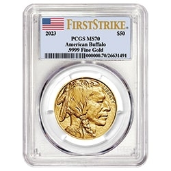 2023 PCGS MS-70 First Strike 1 oz American Gold Buffalo Coin 2023 PCGS MS-70 First Strike 1 oz American Gold Buffalo Coin