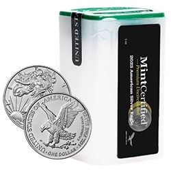 2023 US Silver Eagle MintCertified Premium Uncirculated 1 oz Coin | Sealed Tube