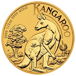 2023 PE Gold Kangaroo 1/2 oz Coin - Reverse