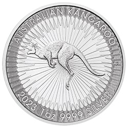 2023 PE Silver Kangaroo 1 oz Coin - Reverse