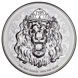 2023 5 oz Roaring Lion Silver Coin - High Relief