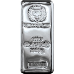 1000 Gram Germania Mint Silver Bar 1000 Gram Germania Mint Silver Bar