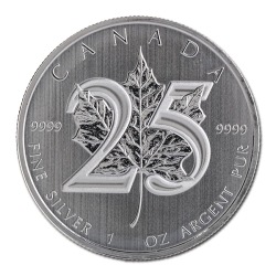 2013 Silver Canadian Maple Leaf – 25th Anniversary 2013 Silver Canadian Maple Leaf – 25th Anniversary