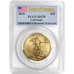 2018 1/2 oz PCGS MS-70 First Strike Gold American Eagle 2018 1/2 oz PCGS MS-70 First Strike Gold American Eagle