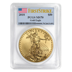 2018 1 oz PCGS MS-70 First Strike Gold American Eagle 2018 1 oz PCGS MS-70 First Strike Gold American Eagle