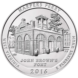 2016 Harpers Ferry ATB 5 oz Silver - America The Beautiful TEST