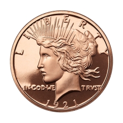 Peace Dollar 1 oz Copper Round - Osborne Mint