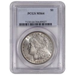 Pre-1921 PCGS MS64 Morgan Silver Dollar - Random Year