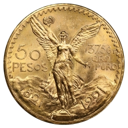 Mexican 50 Pesos Gold Centenario Coin - Dates Our Choice