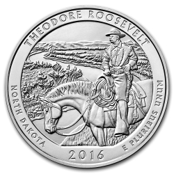 2016 Theodore Roosevelt ATB 5 oz Silver Coin - America The Beautiful