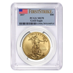 2017 1 oz PCGS MS-70 First Strike Gold American Eagle 2017 1 oz PCGS MS-70 First Strike Gold American Eagle