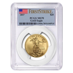2017 1/2 oz PCGS MS-70 First Strike Gold American Eagle 2017 1/2 oz PCGS MS-70 First Strike Gold American Eagle