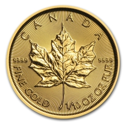 2017 1/10th oz Canadian Gold Maple Leaf Coin BU 2017 1/10th oz Canadian Gold Maple Leaf Coin BU