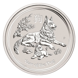 2018 Australian Lunar Year of the Dog Silver Coin 5 oz 2018 Australian Lunar Year of the Dog Silver Coin 5 oz
