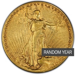 $20 Saint-Gaudens Gold Double Eagle Random Year | VF+ $20 Saint-Gaudens Gold Double Eagle Random Year | VF+