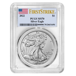 2022 PCGS MS-70 First Strike American Silver Eagle Coin 2022 PCGS MS-70 First Strike American Silver Eagle Coin
