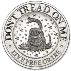 2 oz Intaglio Don't Tread On Me Silver Round | SD Bullion