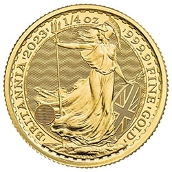 2023 BR Gold Britannia 1/4 oz Coin (King Charles III) - Reverse