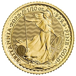 2023 1/10 oz Gold Britannia Coin BU (King Charles III) - Reverse