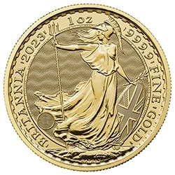 2023 1 oz Gold Britannia Coin BU (King Charles III) - Reverse