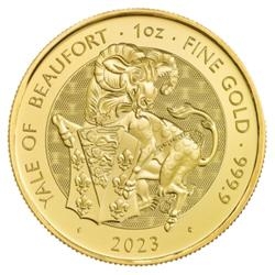 2023 1 oz Tudor Beast Yale of Beaufort Gold Coin