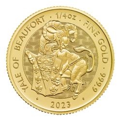 2023  1/4 oz Tudor Beast Yale of Beaufort Gold Coin