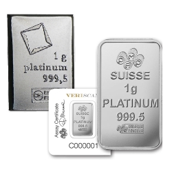 1 Gram Platinum Bars - Design Our Choice