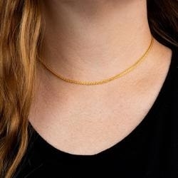 41 cm Gold Wheat Chain Necklace 