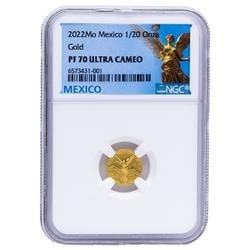 2022 1/20 oz NGC PF-70 Mexican Gold Libertad Proof Coin 2022 1/20 oz NGC PF-70 Mexican Gold Libertad Proof Coin
