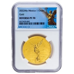 2022 1 oz NGC Reverse PF-70 Mexican Gold Libertad Coin 2022 1 oz NGC Reverse PF-70 Mexican Gold Libertad Coin